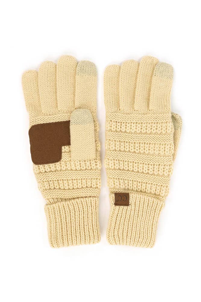 Navy C.C Knitted Touch Screen Compatible Gloves