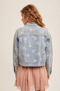 LOOSE-FIT PRINTED DENIM JACKET