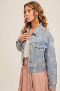 LOOSE-FIT PRINTED DENIM JACKET