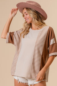 LATTE MIX AND MATCH DOLMAN TOP