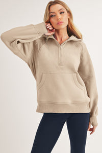 Oat Long Drea Half-zip Hoodie
