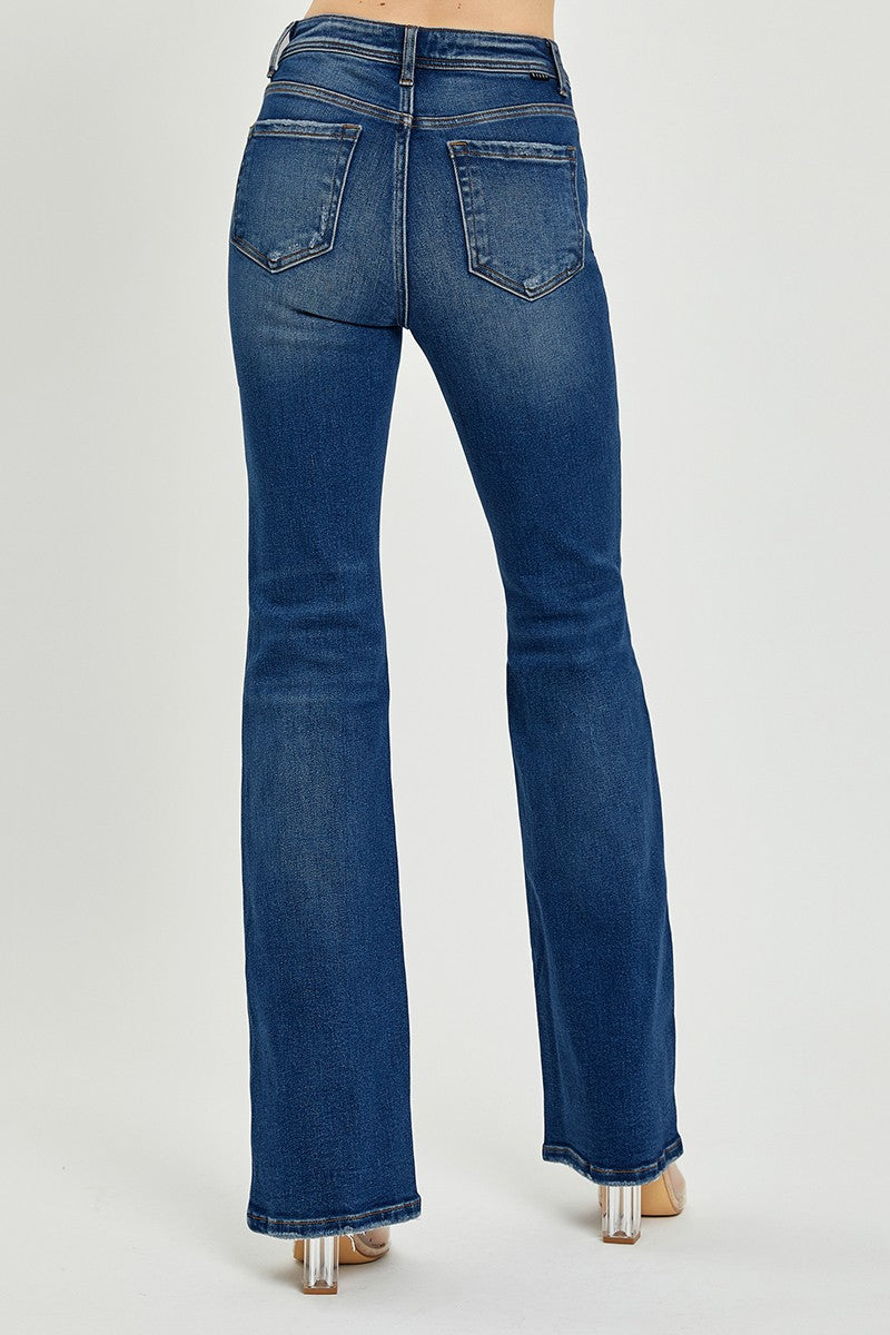 DARK HIGH RISE BOOTCUT JEANS