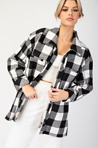 Black Checker Button Down Shirt