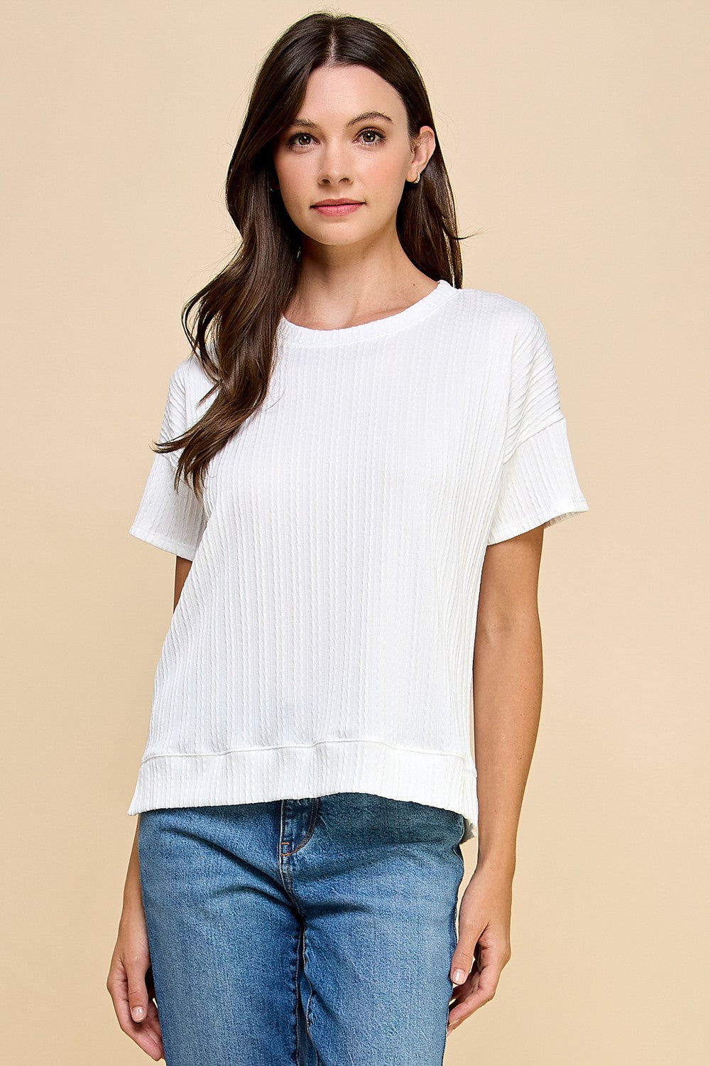 Ivory Textured Top