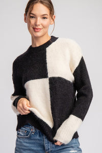 Black Checker Sweater