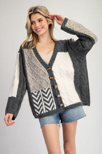 Color Block Cardigan