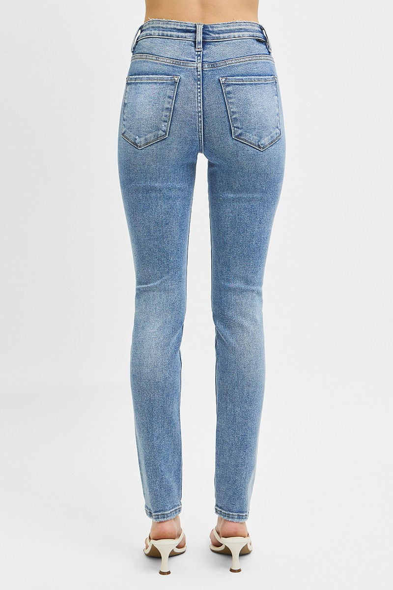 Tummy Control High Rise Ankle Slim Skinny Jeans