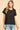 Black Solid Basic Top