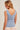 BLUE LACE TRIM RIBBED KNIT V NECK TANK TOP