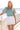 Sage Solid Top With Contrast Puffed Sleeves