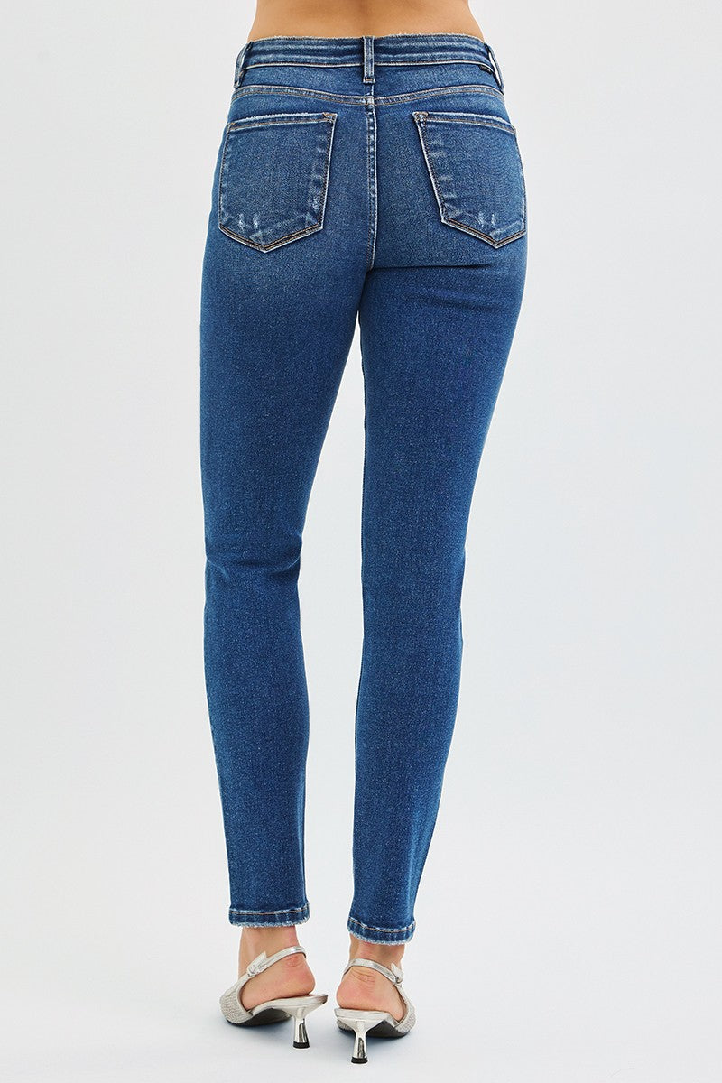 Tummy Control Mid Rise Ankle Skinny