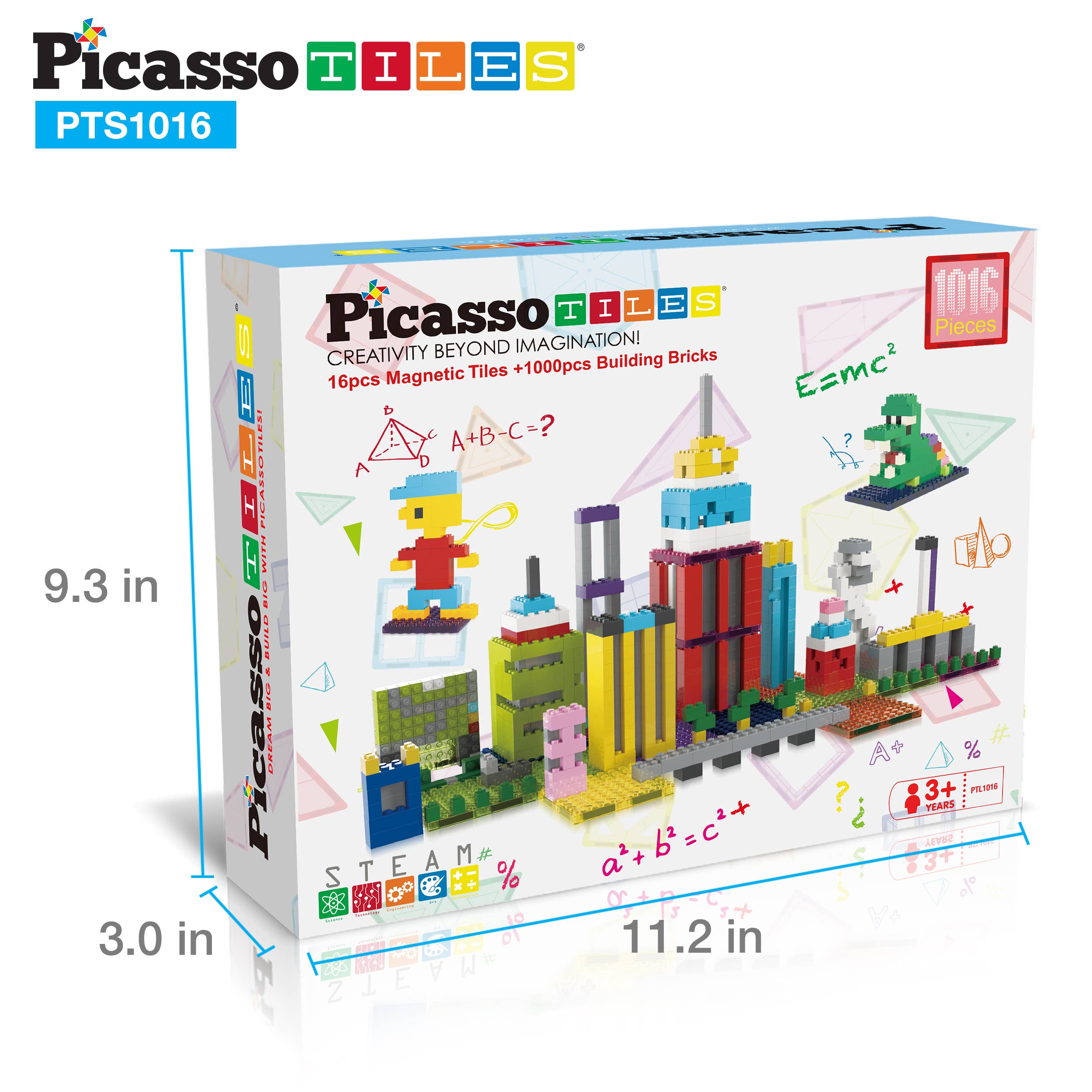 1016 Piece Magnetic Brick Tiles & Bricks