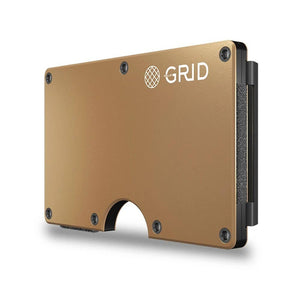 Grid Wallet // Gold Aluminum