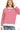 Red Striped Rib Banded Pullover