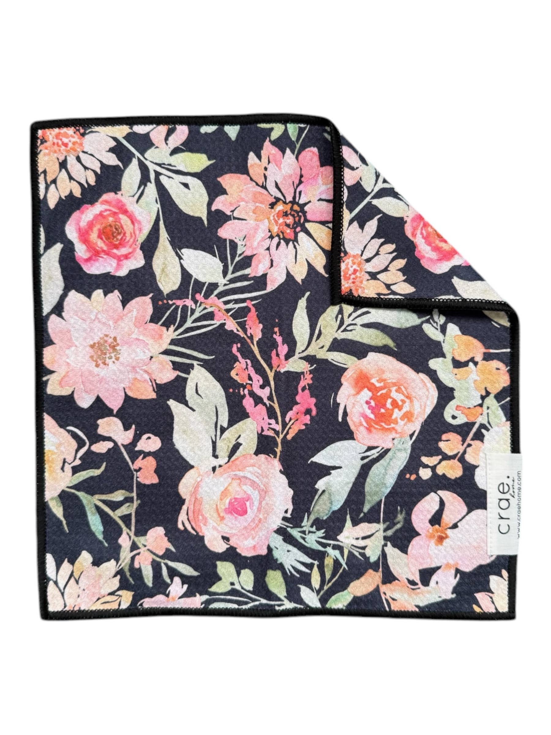 Affection: Double-Sided Washcloth: Black / 12x12 in / Washcloth