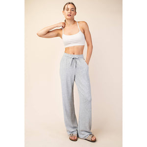 Heather Grey Scuba Straight Pants