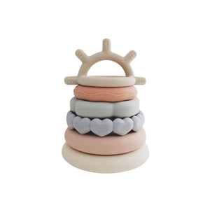 Classic Silicone Stacking Teething Ring Toy