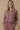 Burgundy  Striped Oversized French Terry Top