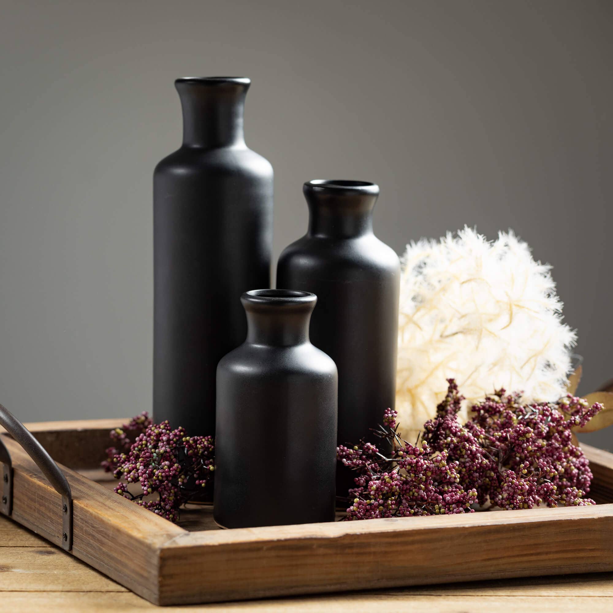 MATTE BLACK VASE