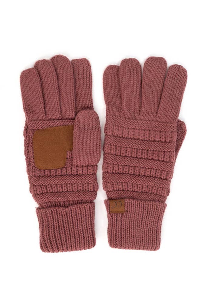 Navy C.C Knitted Touch Screen Compatible Gloves