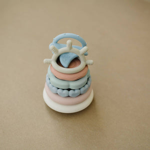 Classic Silicone Stacking Teething Ring Toy