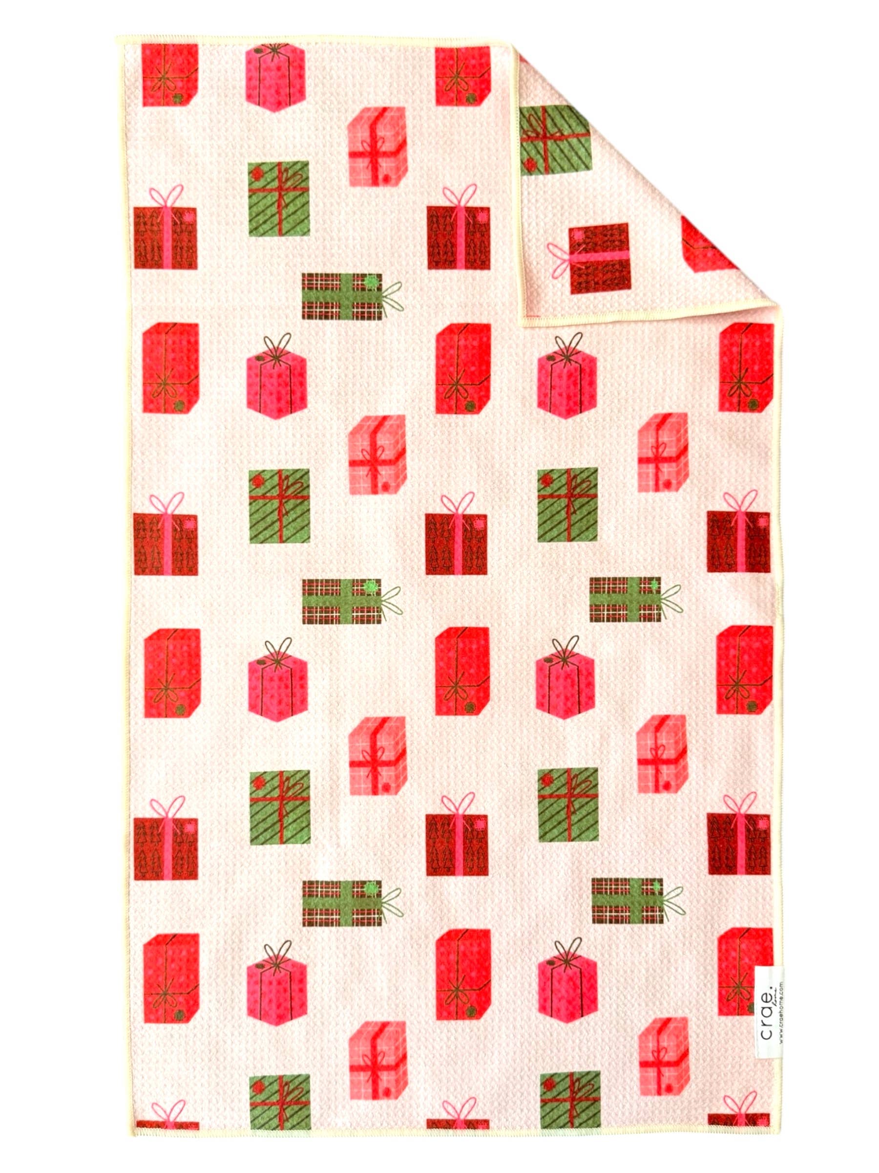 Patterned Presents: Double-Sided Hand Towel: Cream / 17x27 in / Hand Towel