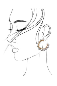 PEARL HOOP EARRINGS