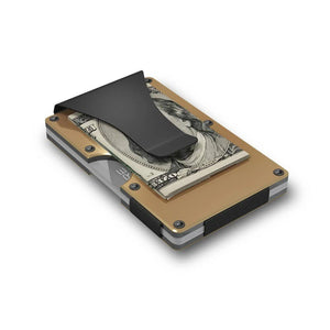 Grid Wallet // Gold Aluminum