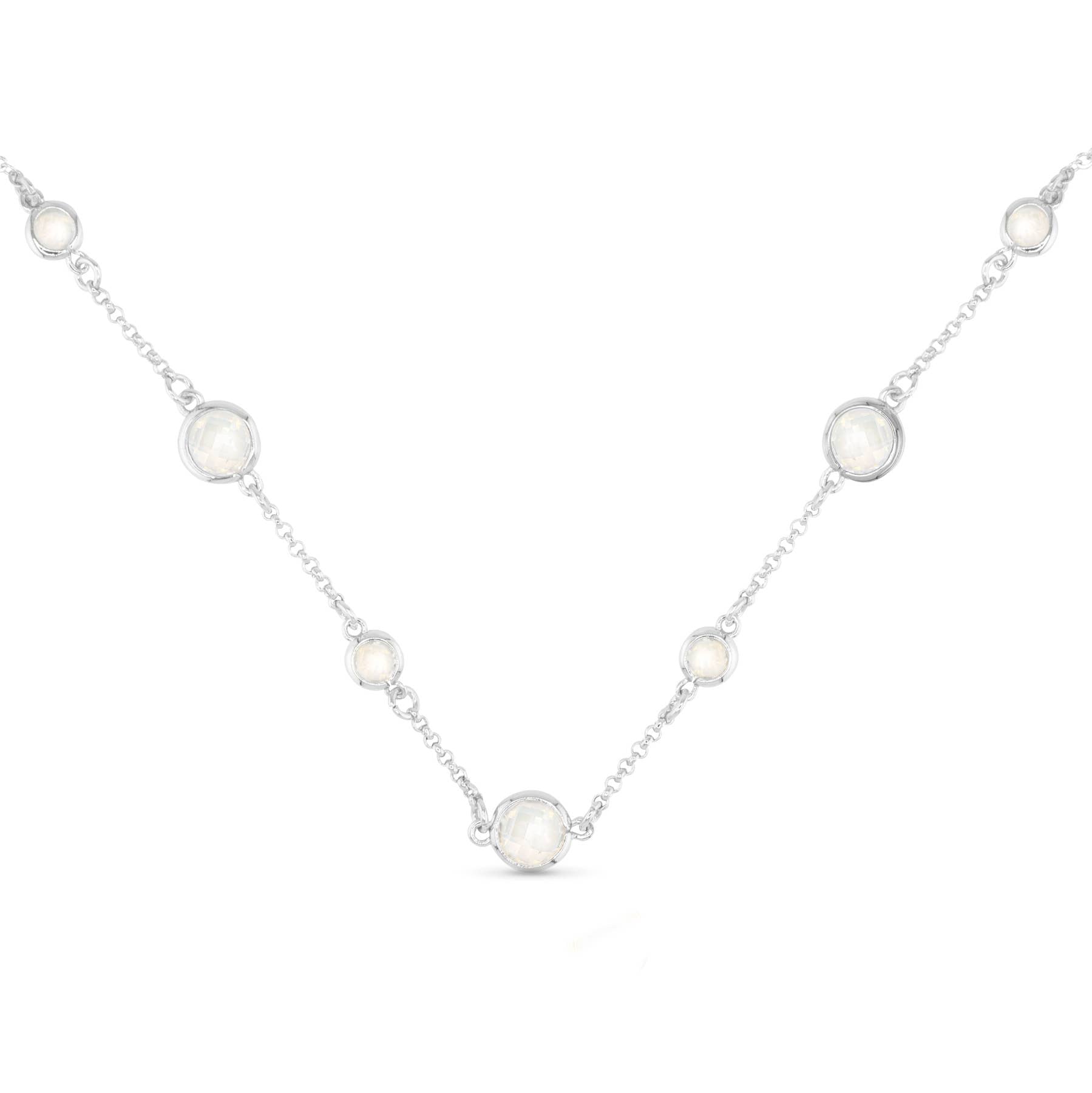 Faceted CZ Necklace | Ice Blu Collection: Pink / 18K Gold Dipped