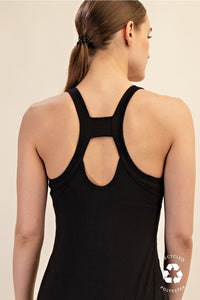 BLACK TENNIS ROMPER DRESS