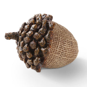 3.5 Inch Light Brown Resin Acorn w/Pinecone