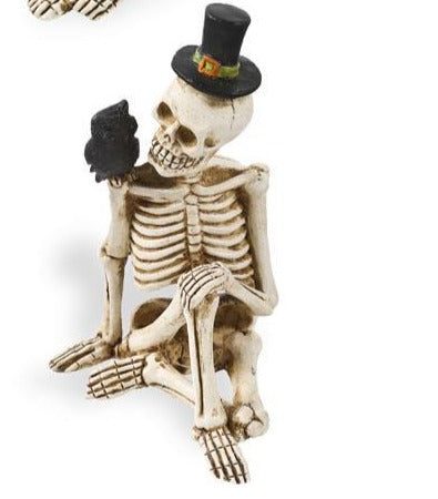 4 Inch Sitting Resin Skeleton