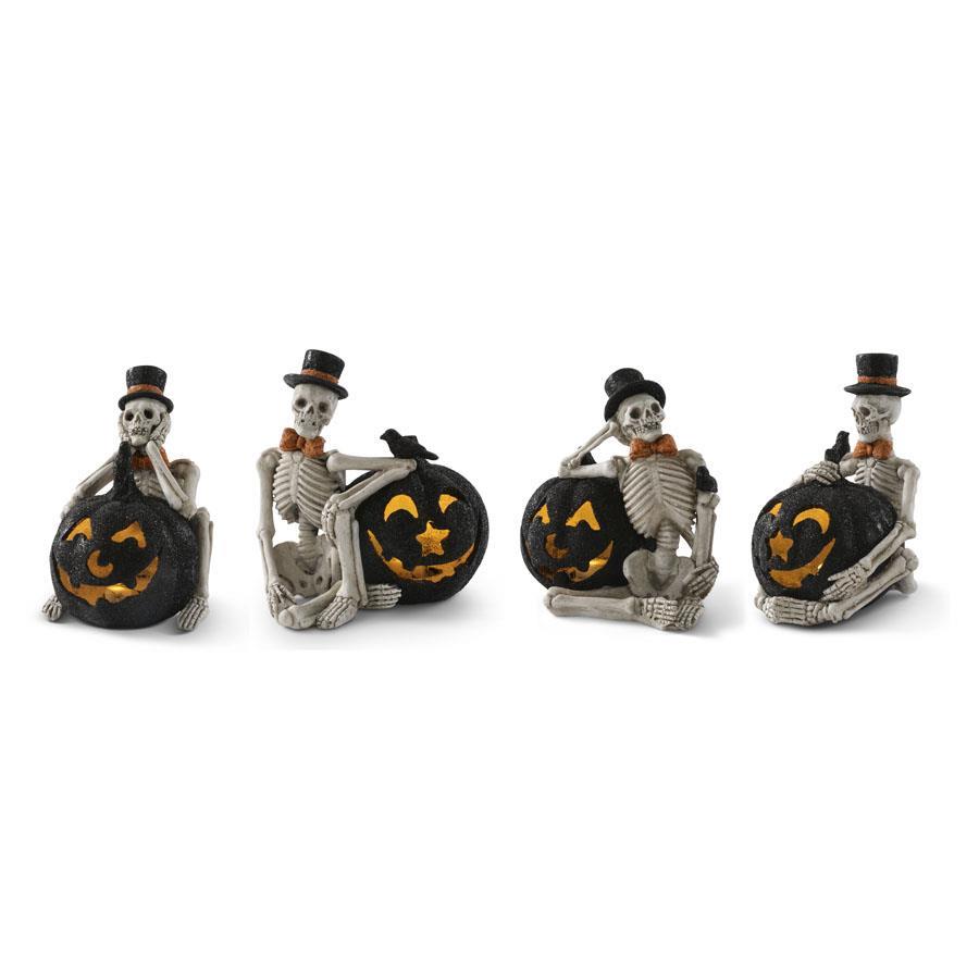LED Skeleton & Jack O Lantern w/Timer