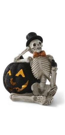 LED Skeleton & Jack O Lantern w/Timer