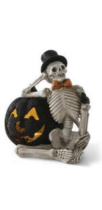 LED Skeleton & Jack O Lantern w/Timer