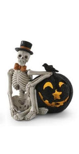 LED Skeleton & Jack O Lantern w/Timer