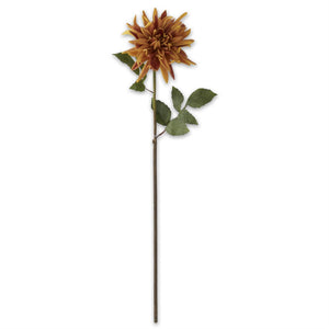 30 Inch Dark Orange Real Touch Mum Stem