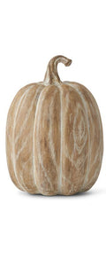 Light Brown Whitewashed Resin Pumpkin