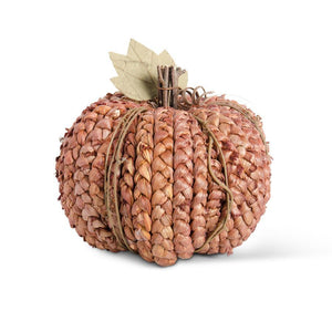 6in Burnt Orange Braided Cornhusk Pumpkin