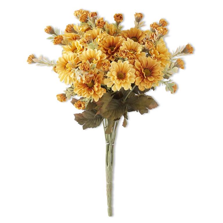 15 Inch Golden Yellow Mum Bush