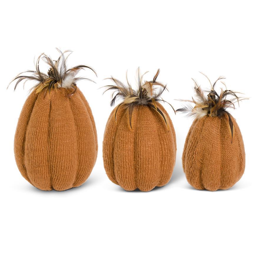 Oval Orange Knit Pumpkin