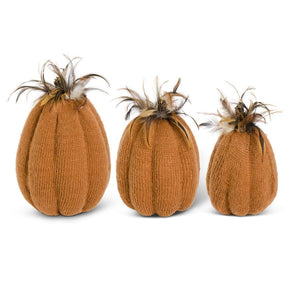 Oval Orange Knit Pumpkin