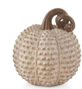 Resin Beige Textured Pumpkins