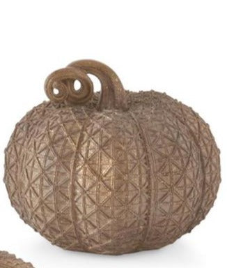 Resin Beige Textured Pumpkins