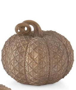 Resin Beige Textured Pumpkins
