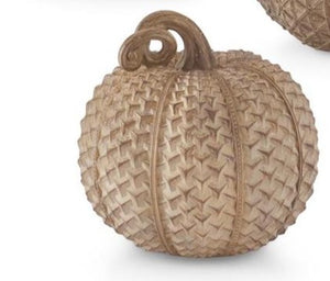 Resin Beige Textured Pumpkins