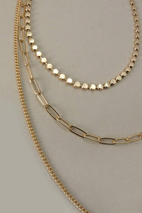 GOLD UNIQUE CHAIN MULTI LAYER NECKLACE