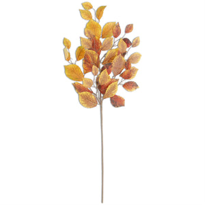 34 Inch Golden Yellow & Rust Birch Leaves Stem