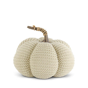 7in Cream Knit Pumpkin