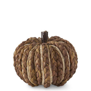 6in Brown Braided Cornhusk Pumpkin